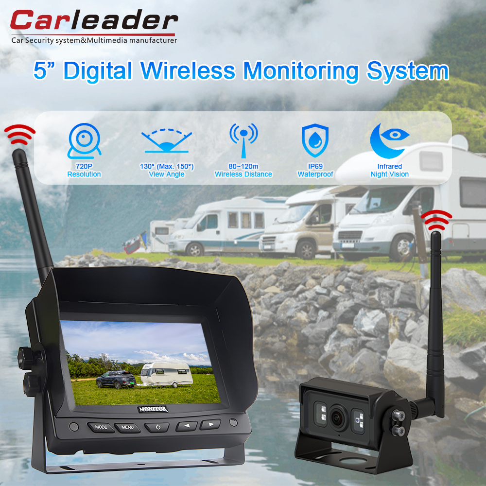 Eguneratu jarraipen azkarrari Carleader 5 hazbeteko LCD TFT Digital Wireless Camera Sistemarekin