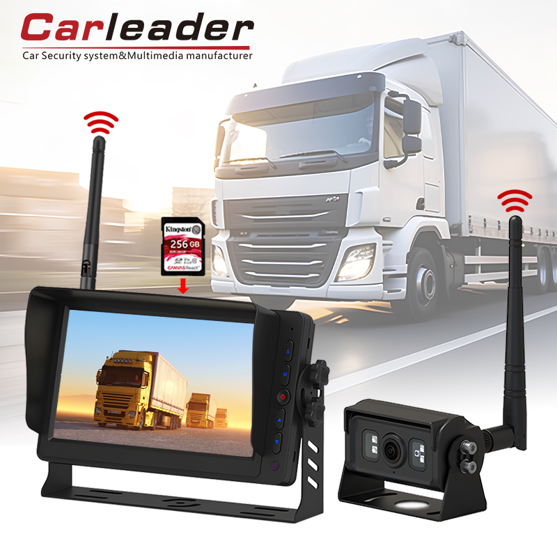 Carleader 7 hazbeteko DVR 2,4GHz haririk gabeko kontrol sistema digitala ---- Zure gidatzeko segurtasuna ziurtatu