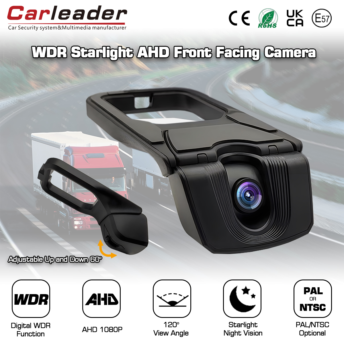 Carleader aurrealdeko Starlight Vision kamera, WDR funtzio digitalarekin Carleader aurrealdeko Starlight Vision kamera, WDR funtzio digitalarekin