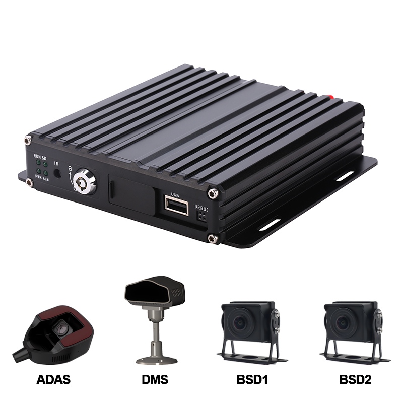Carleader 4CH AI SD Mobile DVR ADAS + DMS + BSD euskarria Flota kudeaketarako