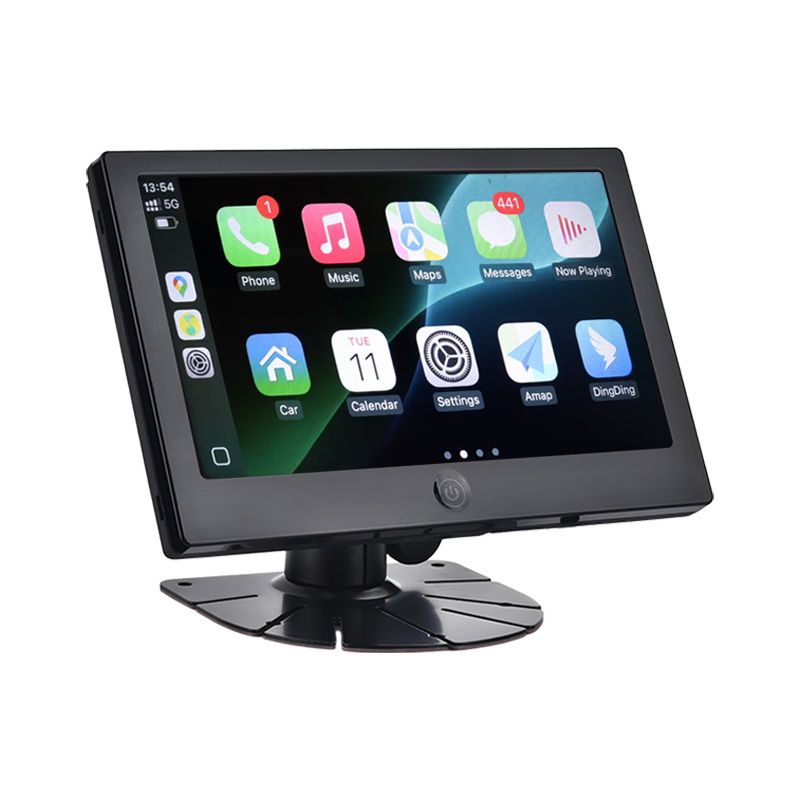 Carleader 7 hazbeteko IPS ibilgailu komertziala AHD monitorea CarPlay Multimedia onartzen du