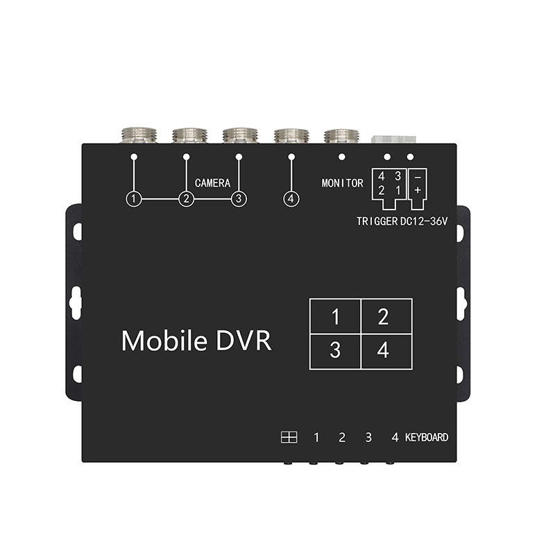 4CH AHD Ibilgailuen DVR 512GB grabaketarekin eta kamera anitzeko ikuspegi zatituarekin