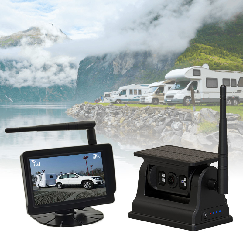 5 hazbeteko haririk gabeko eguzki-energia kargatzeko ibilgailu magnetikoen kamera sistema