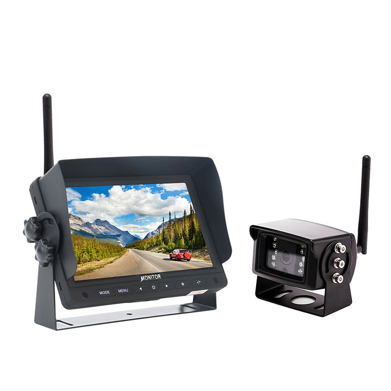 7 hazbeteko 2.4G haririk gabeko monitore digitala ukipen botoiarekin eta kamera sistemarekin
