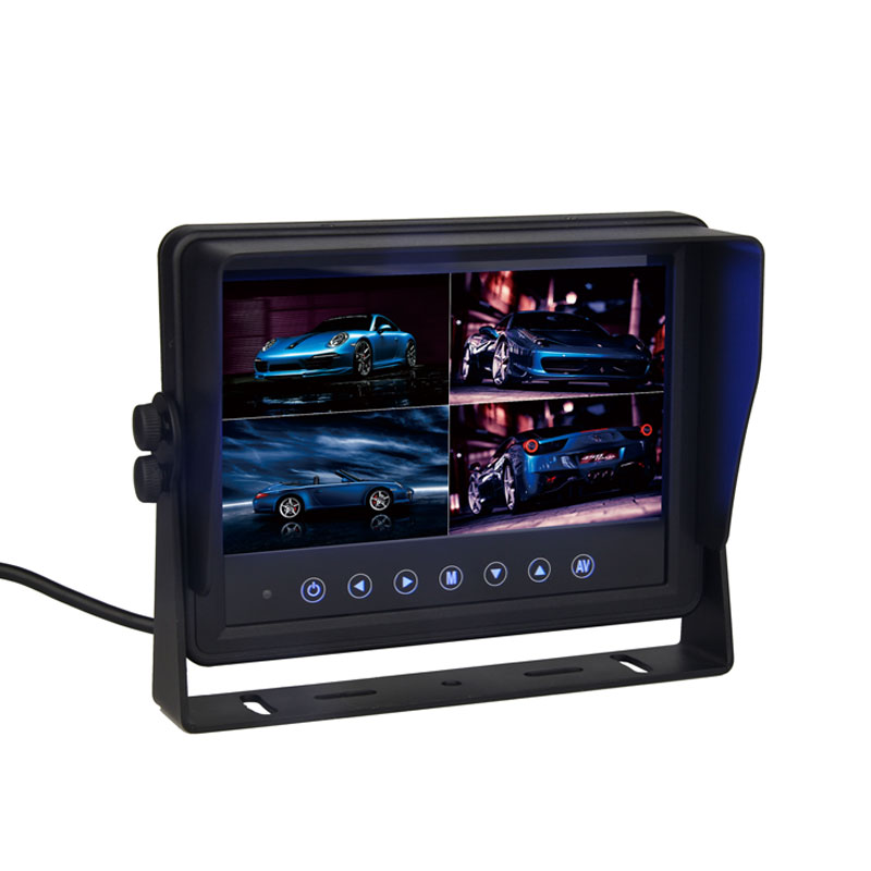 7 hazbeteko HD Quad Split LCD pantaila iragazgaitza