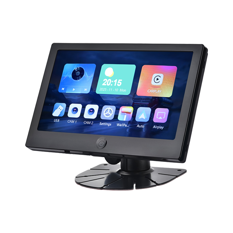 7 hazbeteko IPS 2AV AHD Ibilgailuen monitorea CarPlay Multimedia onartzen du