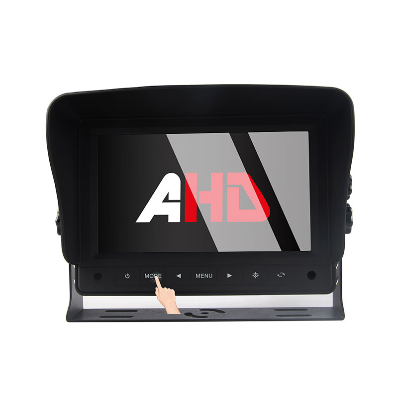 7 hazbeteko ukipen-botoiak 2CH Heavy Duty AHD ibilgailua Montior