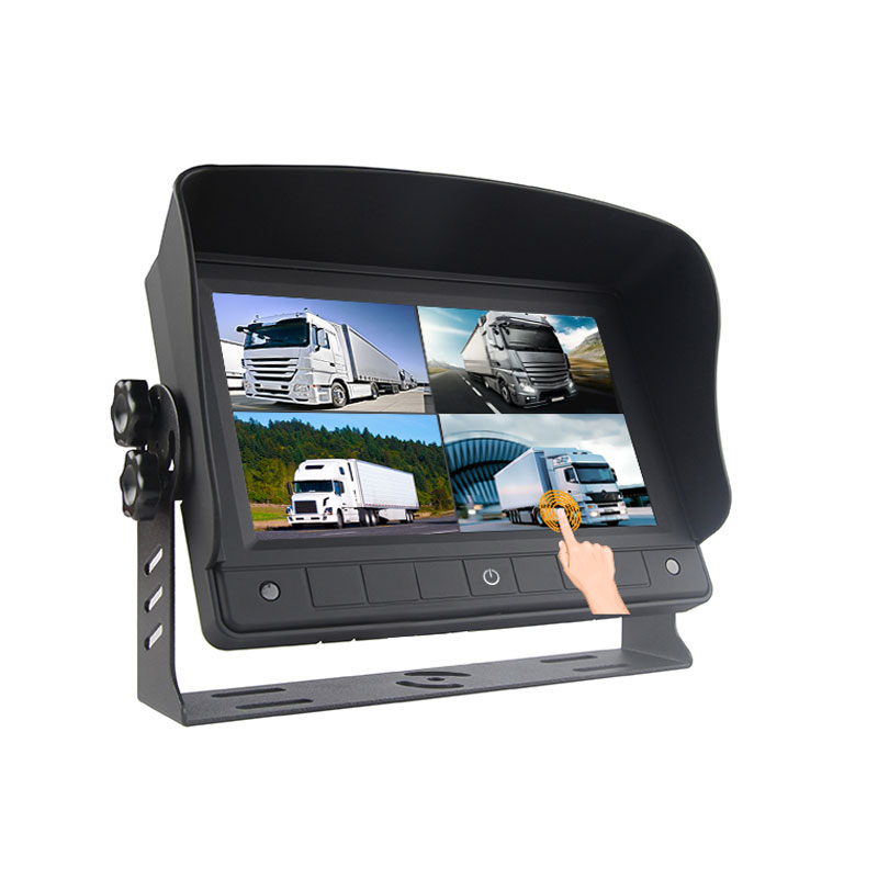 7 hazbeteko ukipen-pantaila Quad Split Display Ibilgailuen AHD monitorea