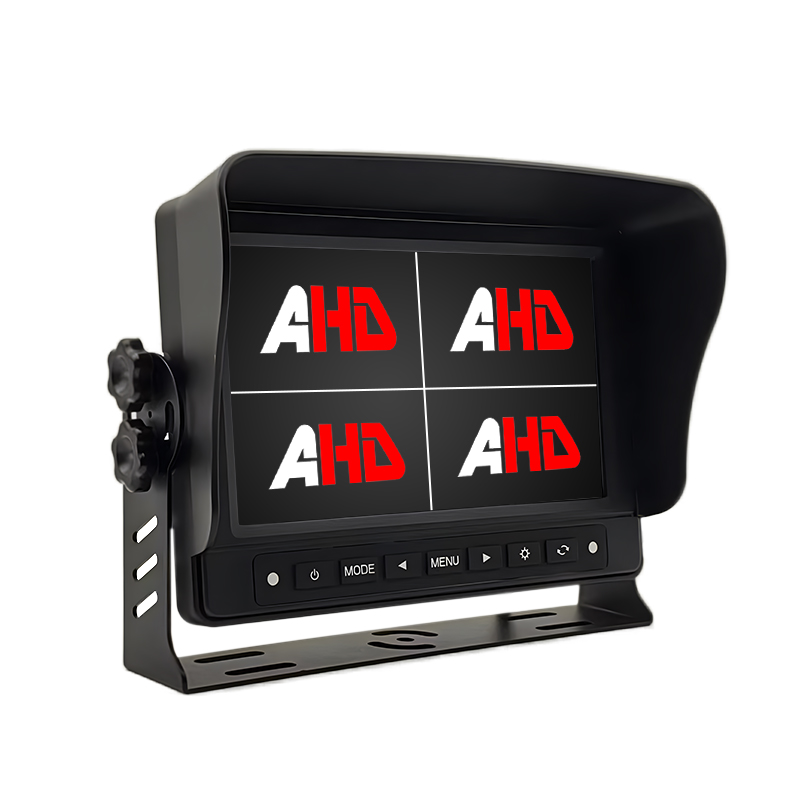 7 hazbeteko iragazgaitza Quad Split pantaila Heavy Duty Kamioia Monitorea